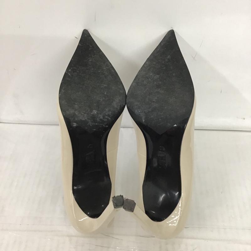ザラ ZARA パンプス パンプス 1202 710 002 ポインテッドトゥ ハイヒール EU37 無地 アイボリー / アイボリー /  レディース USED 古着 中古 10095350