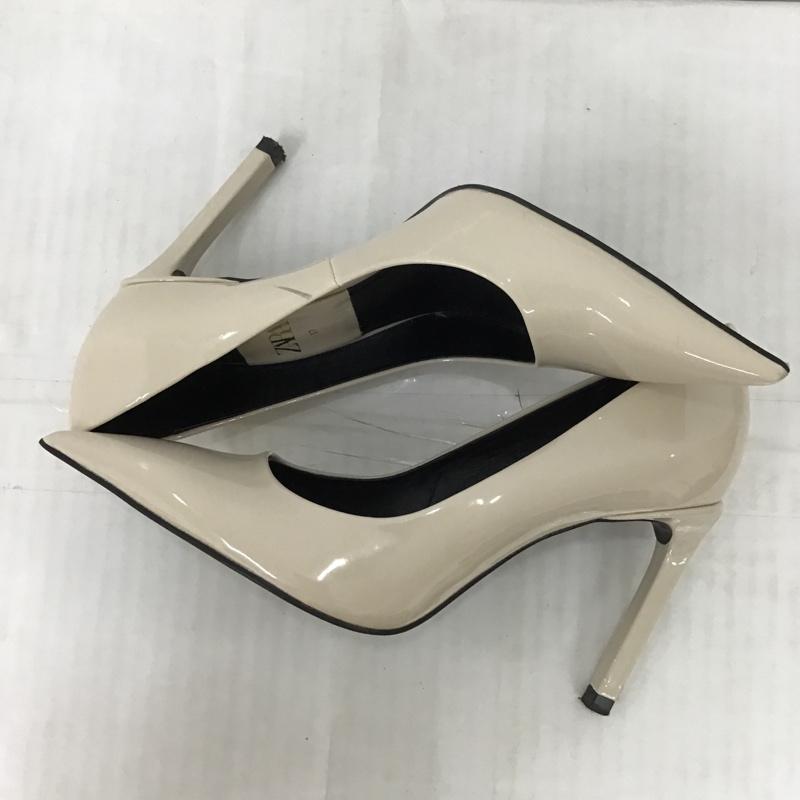 ザラ ZARA パンプス パンプス 1202 710 002 ポインテッドトゥ ハイヒール EU37 無地 アイボリー / アイボリー /  レディース USED 古着 中古 10095350
