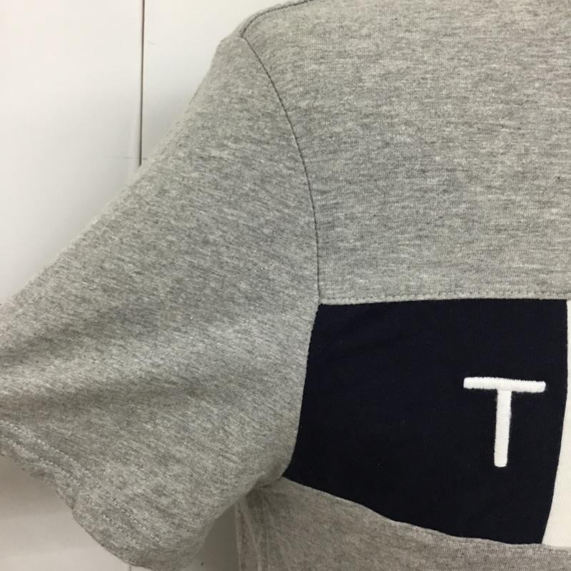 トミーヒルフィガー TOMMY HILFIGER Tシャツ 半袖 半袖カットソー プリントTシャツ クルーネックカットソー M ロゴ、文字 灰 / グレー /  メンズ USED 古着 中古 10095434