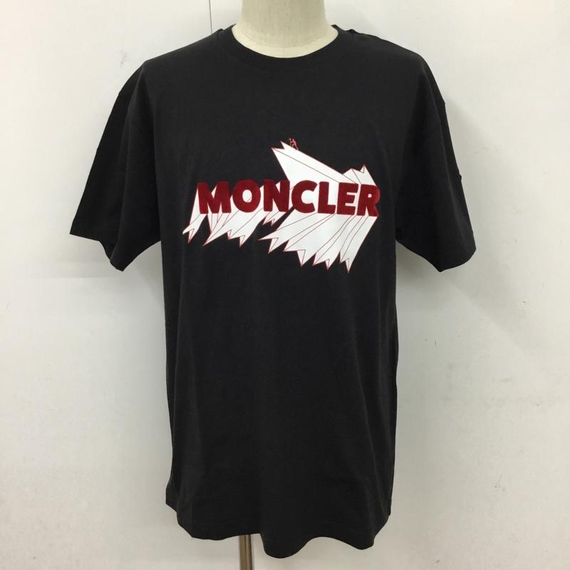 モンクレール MONCLER Tシャツ 半袖 半袖カットソー プリントTシャツ クルーネックカットソー M プリント 黒 / ブラック /  メンズ USED 古着 中古 10095445