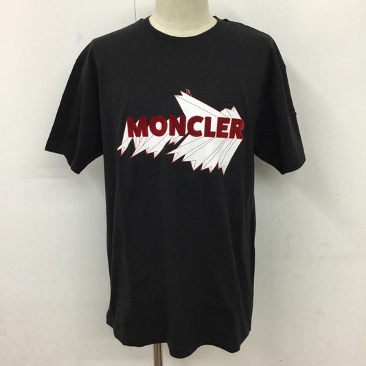 モンクレール MONCLER Tシャツ 半袖 半袖カットソー プリントTシャツ クルーネックカットソー M プリント 黒 / ブラック /  メンズ USED 古着 中古 10095445