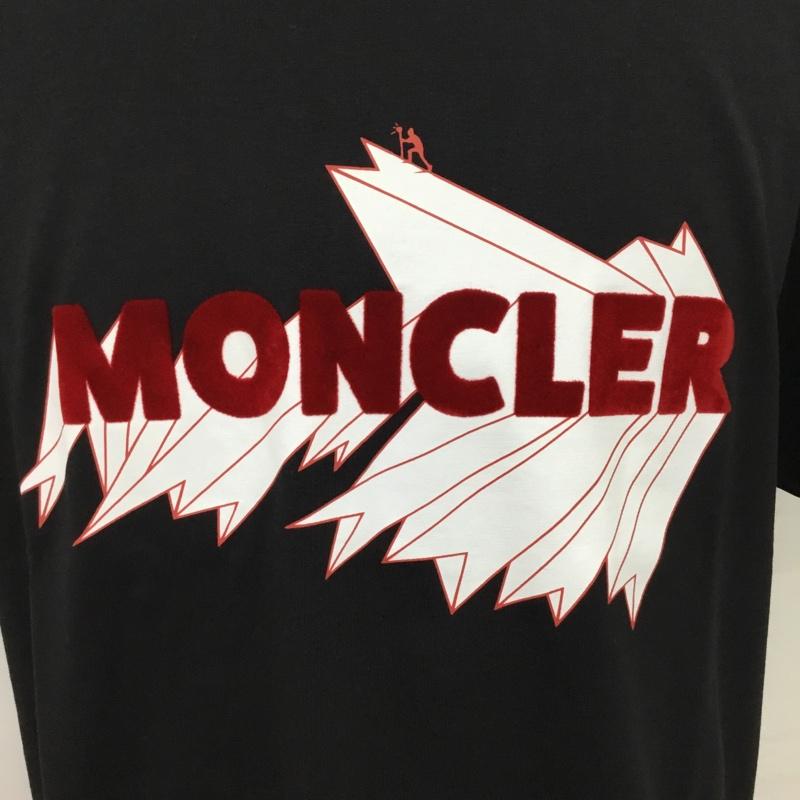 モンクレール MONCLER Tシャツ 半袖 半袖カットソー プリントTシャツ クルーネックカットソー M プリント 黒 / ブラック /  メンズ USED 古着 中古 10095445