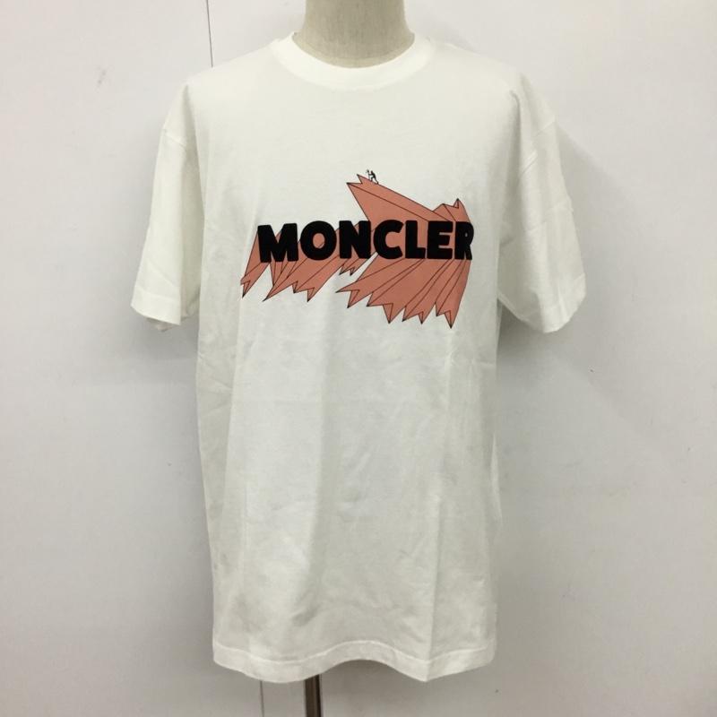 モンクレール MONCLER Tシャツ 半袖 L プリント 白 / ホワイト /  メンズ USED 古着 中古 10095446