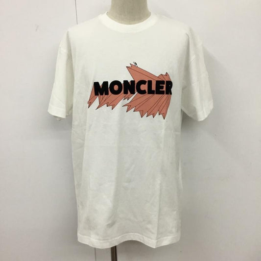 モンクレール MONCLER Tシャツ 半袖 L プリント 白 / ホワイト /  メンズ USED 古着 中古 10095446