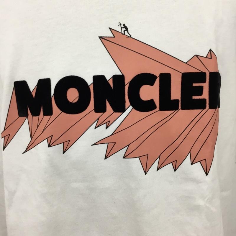 モンクレール MONCLER Tシャツ 半袖 L プリント 白 / ホワイト /  メンズ USED 古着 中古 10095446