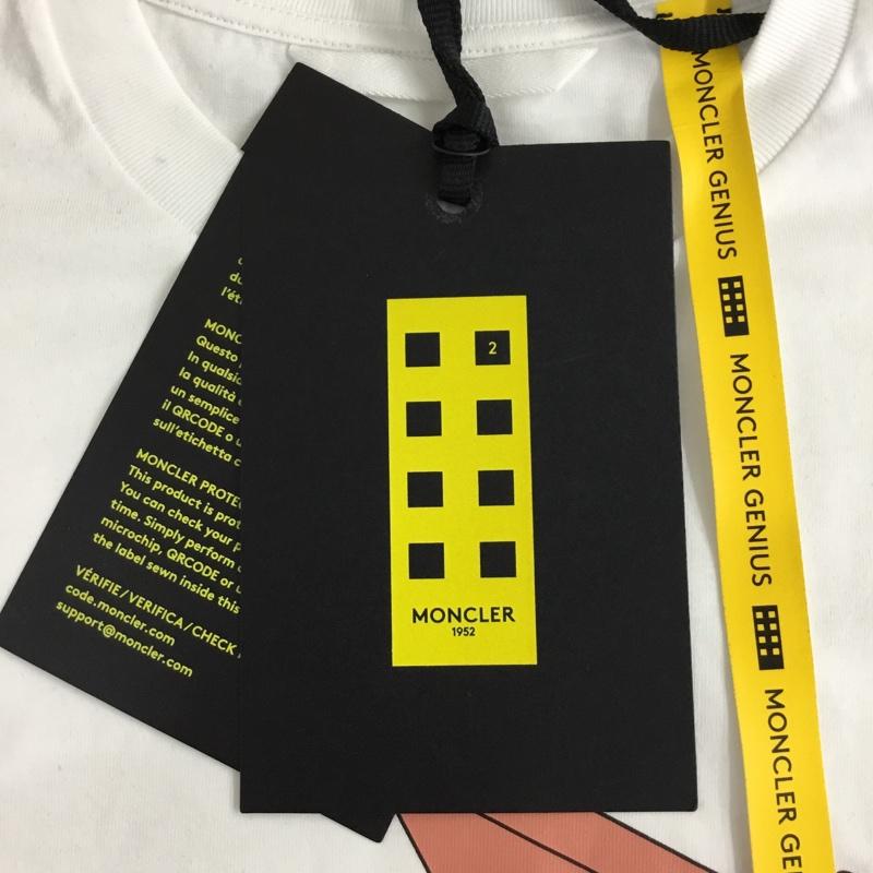 モンクレール MONCLER Tシャツ 半袖 L プリント 白 / ホワイト /  メンズ USED 古着 中古 10095446