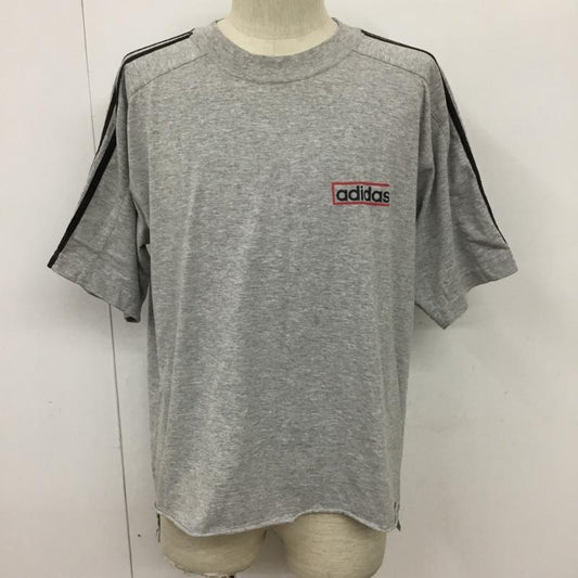 アディダス adidas Tシャツ 半袖 半袖カットソー スポーツウェア プリントTシャツ M ロゴ、文字 灰 / グレー /  メンズ USED 古着 中古 10095448