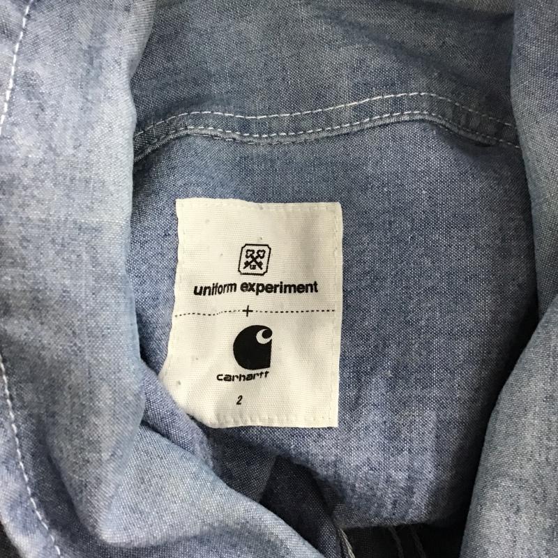 ユニフォームエクスペリメント uniform experiment シャツ、ブラウス 長袖 UE-120120 Carhartt カーハート 2 ワンポイント 水色 / ライトブルー /  メンズ USED 古着 中古 10095491