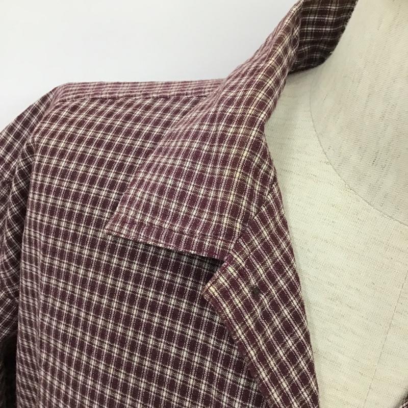 ザノースフェイス THE NORTH FACE シャツ、ブラウス 半袖 NT-4416 L チェック 紫 / パープル / X 白 / ホワイト /  メンズ USED 古着 中古 10095493