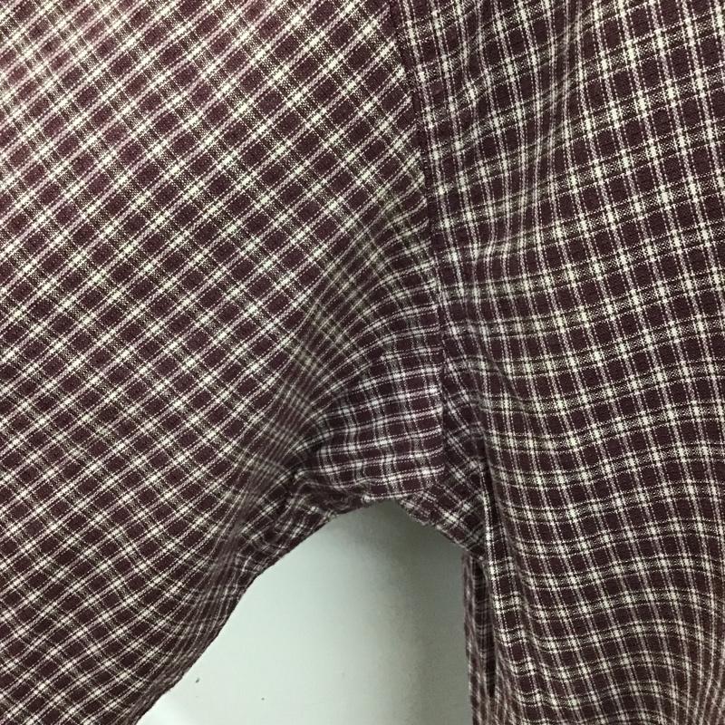 ザノースフェイス THE NORTH FACE シャツ、ブラウス 半袖 NT-4416 L チェック 紫 / パープル / X 白 / ホワイト /  メンズ USED 古着 中古 10095493