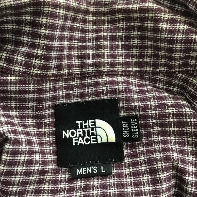 ザノースフェイス THE NORTH FACE シャツ、ブラウス 半袖 NT-4416 L チェック 紫 / パープル / X 白 / ホワイト /  メンズ USED 古着 中古 10095493