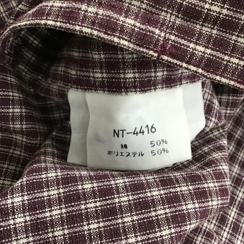 ザノースフェイス THE NORTH FACE シャツ、ブラウス 半袖 NT-4416 L チェック 紫 / パープル / X 白 / ホワイト /  メンズ USED 古着 中古 10095493
