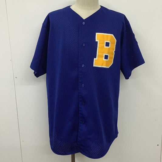 マジェスティック MAJESTIC シャツ、ブラウス 半袖 ベースボールシャツ メッシュ XXL  青 / ブルー /  メンズ USED 古着 中古 10095499