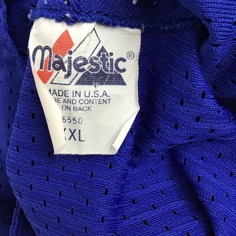 マジェスティック MAJESTIC シャツ、ブラウス 半袖 ベースボールシャツ メッシュ XXL  青 / ブルー /  メンズ USED 古着 中古 10095499
