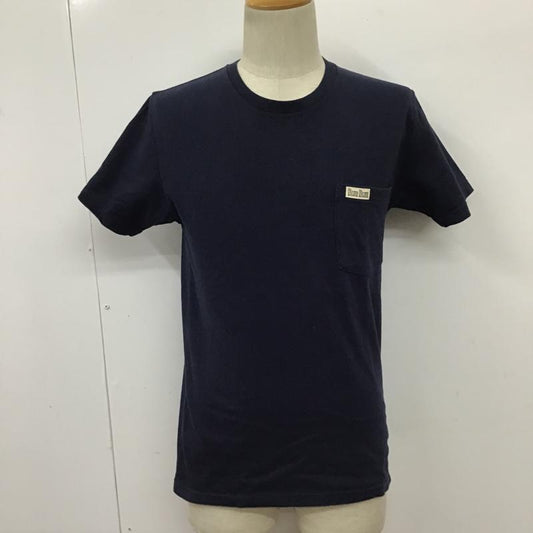 ブルーブルー BLUE BLUE Tシャツ 半袖 700069795 胸ポケット S ロゴ、文字 紺 / ネイビー /  メンズ USED 古着 中古 10095516