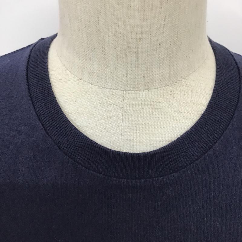 ブルーブルー BLUE BLUE Tシャツ 半袖 700069795 胸ポケット S ロゴ、文字 紺 / ネイビー /  メンズ USED 古着 中古 10095516