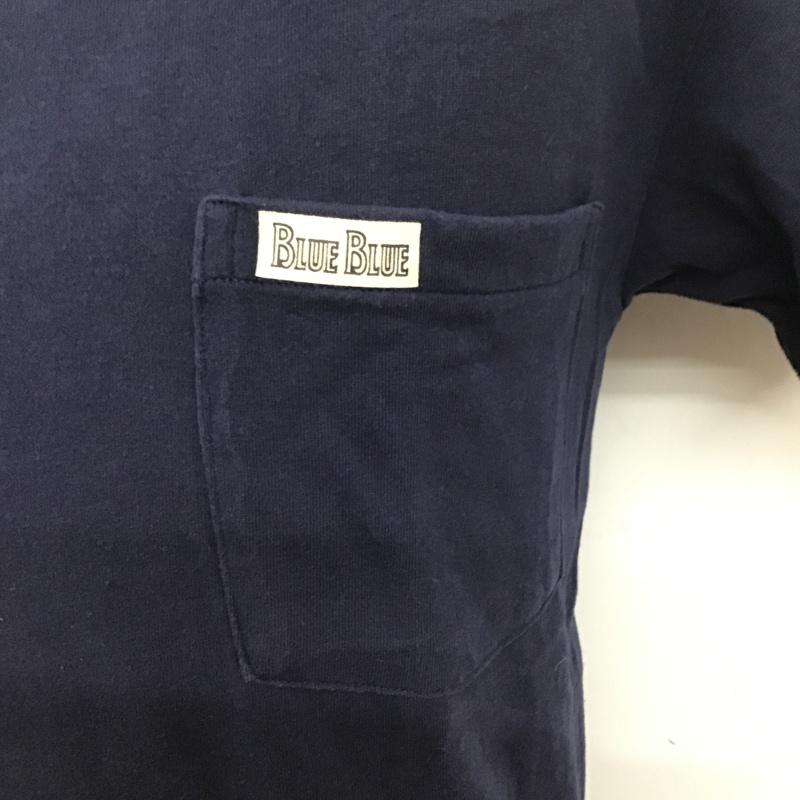 ブルーブルー BLUE BLUE Tシャツ 半袖 700069795 胸ポケット S ロゴ、文字 紺 / ネイビー /  メンズ USED 古着 中古 10095516