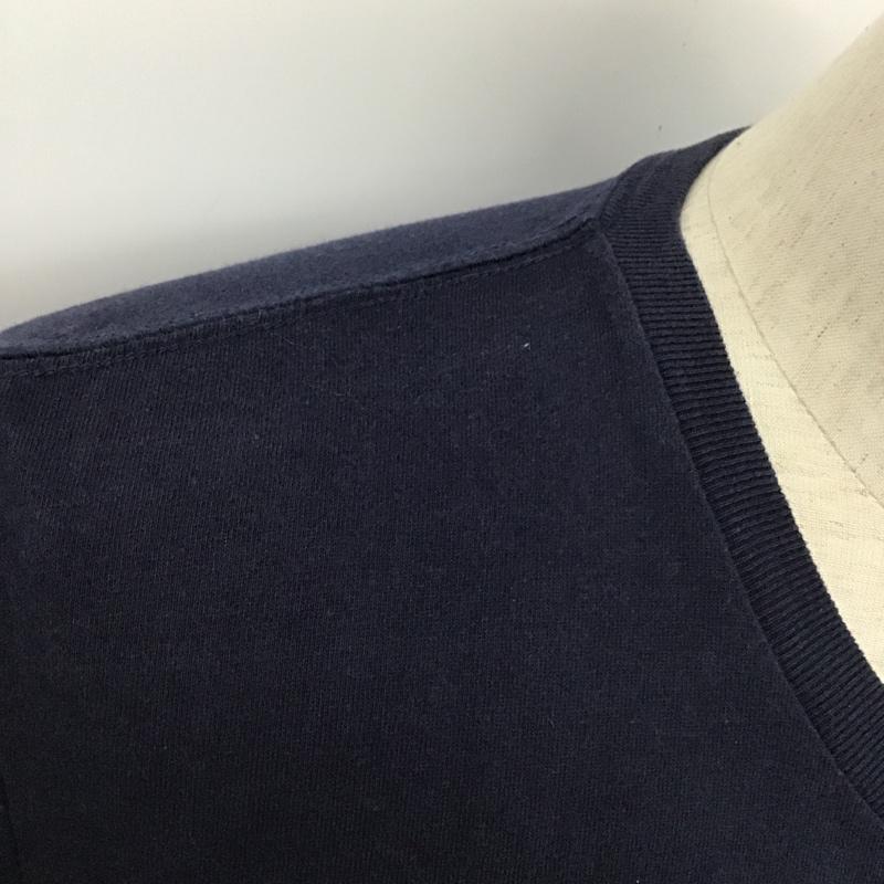 ブルーブルー BLUE BLUE Tシャツ 半袖 700069795 胸ポケット S ロゴ、文字 紺 / ネイビー /  メンズ USED 古着 中古 10095516