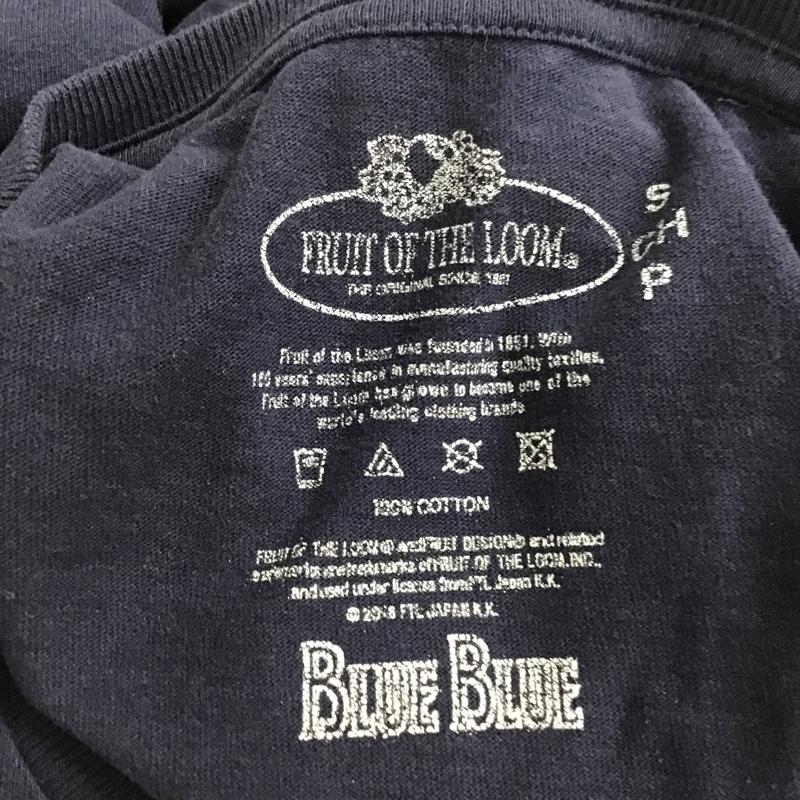 ブルーブルー BLUE BLUE Tシャツ 半袖 700069795 胸ポケット S ロゴ、文字 紺 / ネイビー /  メンズ USED 古着 中古 10095516