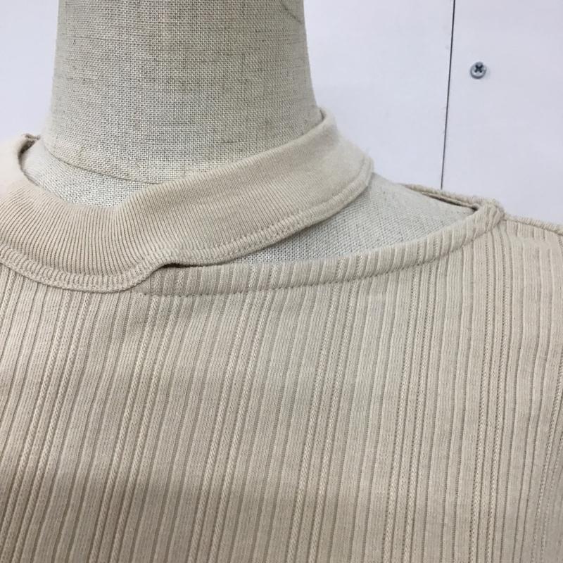 アズールバイマウジー AZUL BY MOUSSY カットソー 半袖 250DAS80-043H ショルダースリットブラウジングトップス S 無地 ベージュ / ベージュ /  レディース USED 古着 中古 10095518