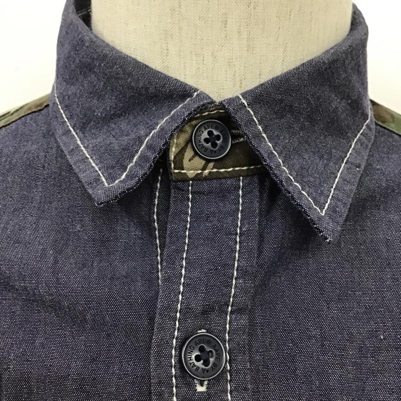 エーエイプバイアベイシングエイプ AAPE BY A BATHING APE シャツ、ブラウス 長袖 AAPSTMF8106XX ワッペン ロゴ M  紺 / ネイビー /  メンズ USED 古着 中古 10095526