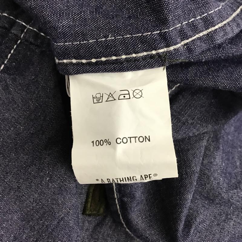 エーエイプバイアベイシングエイプ AAPE BY A BATHING APE シャツ、ブラウス 長袖 AAPSTMF8106XX ワッペン ロゴ M  紺 / ネイビー /  メンズ USED 古着 中古 10095526