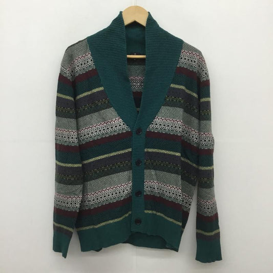 ポールスミス Paul Smith カーディガン 長袖 L ボーダー柄 緑 / グリーン /  メンズ USED 古着 中古 10095546