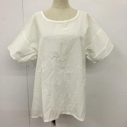 サマンサモスモス Samansa Mos2 カットソー 半袖 1709401 リネン混後ろリボンブラウス FREE 無地 白 / ホワイト /  レディース USED 古着 中古 10095578