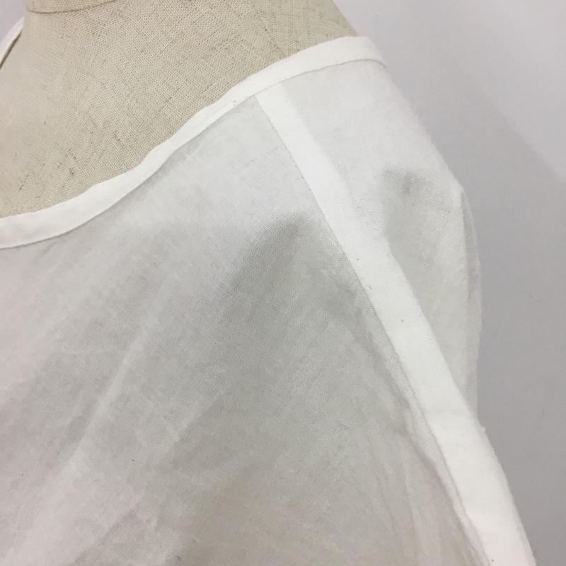 サマンサモスモス Samansa Mos2 カットソー 半袖 1709401 リネン混後ろリボンブラウス FREE 無地 白 / ホワイト /  レディース USED 古着 中古 10095578