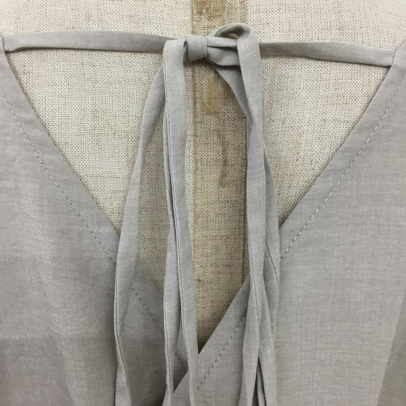 ローリーズファーム LOWRYS FARM カットソー 七分袖 LF620115MC リネンライクカシュクールブラウス FREE 無地 グレージュ / グレージュ /  レディース USED 古着 中古 10095588