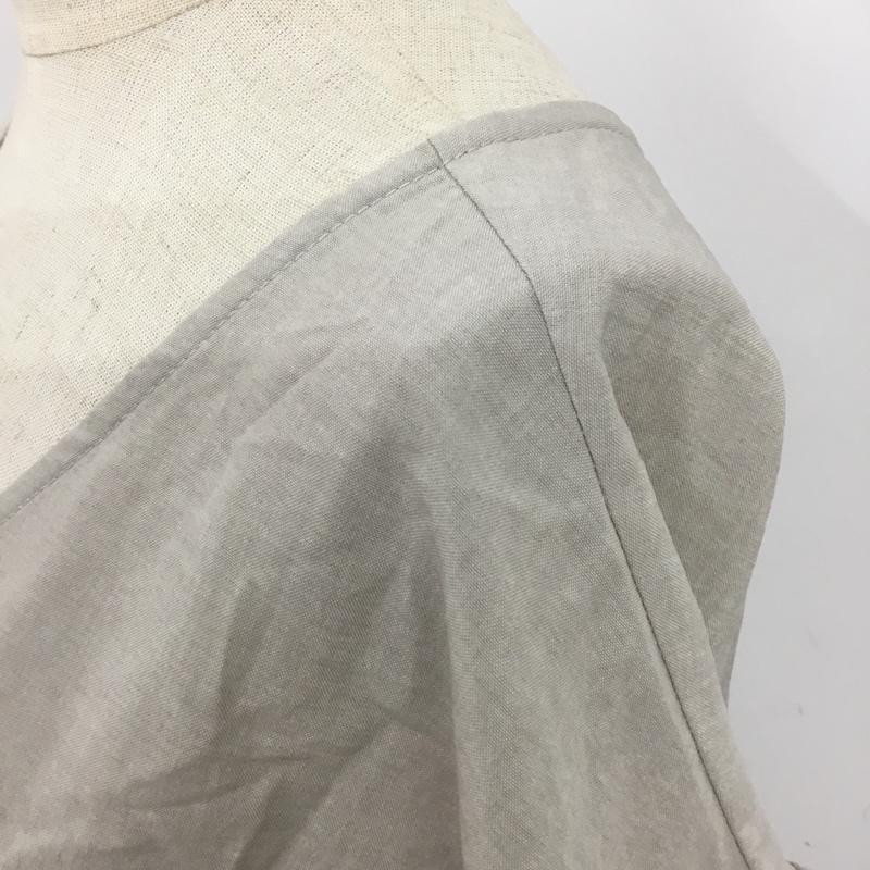 ローリーズファーム LOWRYS FARM カットソー 七分袖 LF620115MC リネンライクカシュクールブラウス FREE 無地 グレージュ / グレージュ /  レディース USED 古着 中古 10095588