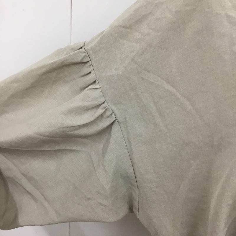 ローリーズファーム LOWRYS FARM カットソー 七分袖 LF620115MC リネンライクカシュクールブラウス FREE 無地 グレージュ / グレージュ /  レディース USED 古着 中古 10095588