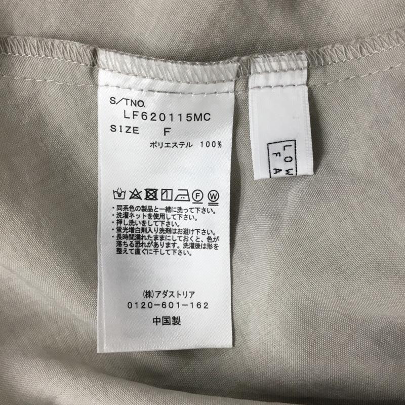 ローリーズファーム LOWRYS FARM カットソー 七分袖 LF620115MC リネンライクカシュクールブラウス FREE 無地 グレージュ / グレージュ /  レディース USED 古着 中古 10095588