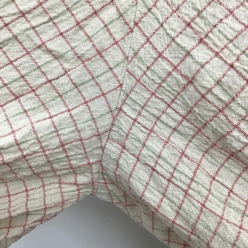 ザラ ZARA カットソー 半袖 0387 077 330 クロップド丈 S チェック ベージュ / ベージュ / X 緑 / グリーン / X 桃 / ピンク /  レディース USED 古着 中古 10095608