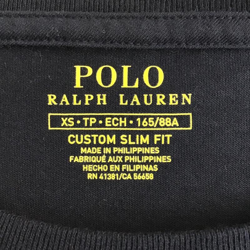 ポロラルフローレン POLO RALPH LAUREN Tシャツ 半袖 半袖カットソー Tシャツ 刺繍Tシャツ XS ロゴ、文字 紺 / ネイビー /  メンズ USED 古着 中古 10095612