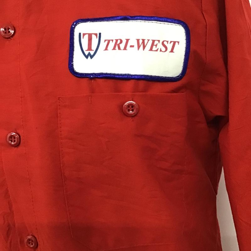 古着 USED シャツ、ブラウス 長袖 長袖シャツ カラーシャツ カジュアルシャツ 3 ロゴ、文字 赤 / レッド /  メンズ USED 古着 中古 10095661