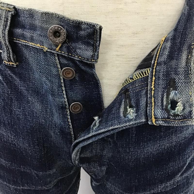 スカルジーンズ SKULLJEANS パンツ デニム、ジーンズ デニムパンツ ワイドパンツ ストレートパンツ 無地 インディゴ / インディゴ /  メンズ USED 古着 中古 10095689