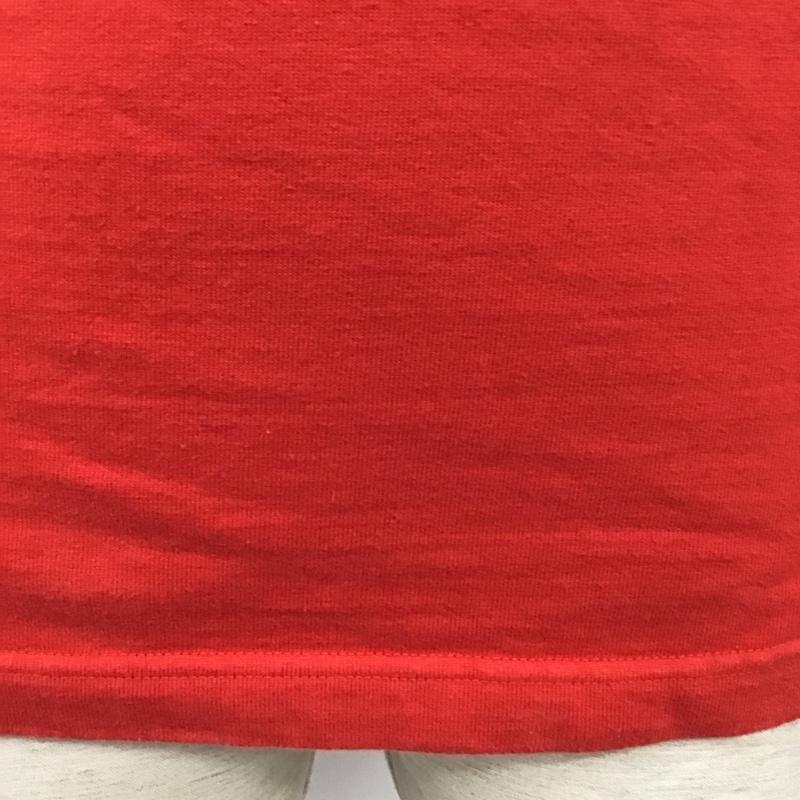 ポークチョップガレージサプライ PORKCHOP GARAGE SUPPLY Tシャツ 七分袖 プリント XS ロゴ、文字 赤 / レッド / X 白 / ホワイト /  メンズ USED 古着 中古 10095712