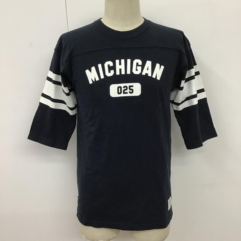 シップスジェットブルー SHIPS JET BLUE Tシャツ 七分袖 112-02-1198 プリント M ロゴ、文字 紺 / ネイビー / X 白 / ホワイト /  メンズ USED 古着 中古 10095723