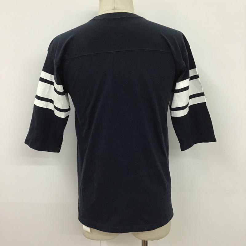 シップスジェットブルー SHIPS JET BLUE Tシャツ 七分袖 112-02-1198 プリント M ロゴ、文字 紺 / ネイビー / X 白 / ホワイト /  メンズ USED 古着 中古 10095723