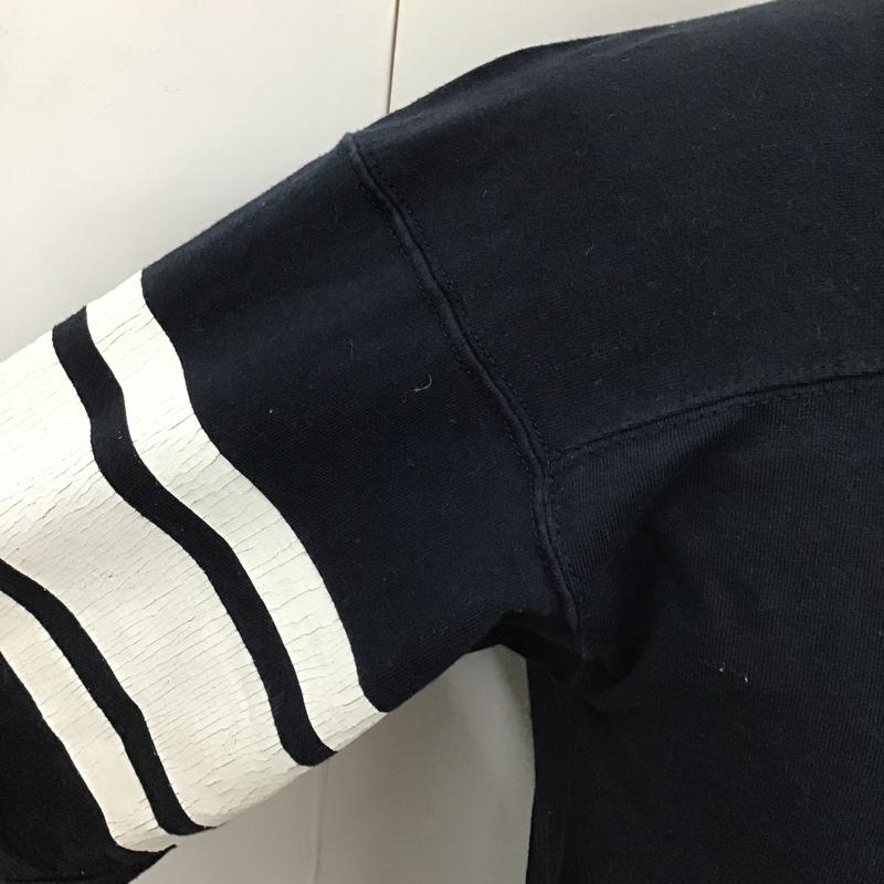 シップスジェットブルー SHIPS JET BLUE Tシャツ 七分袖 112-02-1198 プリント M ロゴ、文字 紺 / ネイビー / X 白 / ホワイト /  メンズ USED 古着 中古 10095723