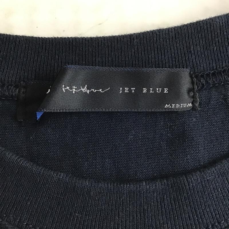 シップスジェットブルー SHIPS JET BLUE Tシャツ 七分袖 112-02-1198 プリント M ロゴ、文字 紺 / ネイビー / X 白 / ホワイト /  メンズ USED 古着 中古 10095723