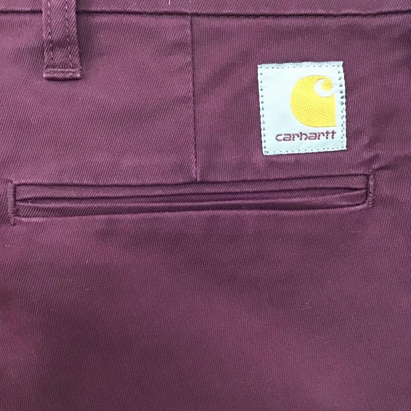カーハート Carhartt パンツ チノパン 12PO00331 Sid Pant ストレッチ 32 ロゴ、文字 えんじ / ワインレッド /  メンズ USED 古着 中古 10095729