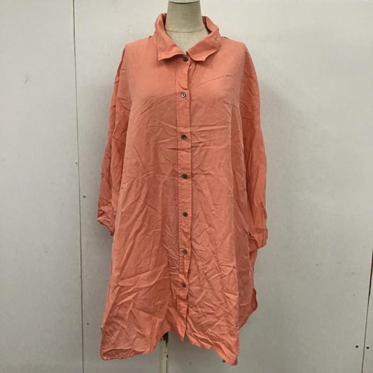 ジーナシス JEANASIS シャツ、ブラウス 半袖 JS063745MC オーバーサイズ FREE 無地 桃 / ピンク /  レディース USED 古着 中古 10095739