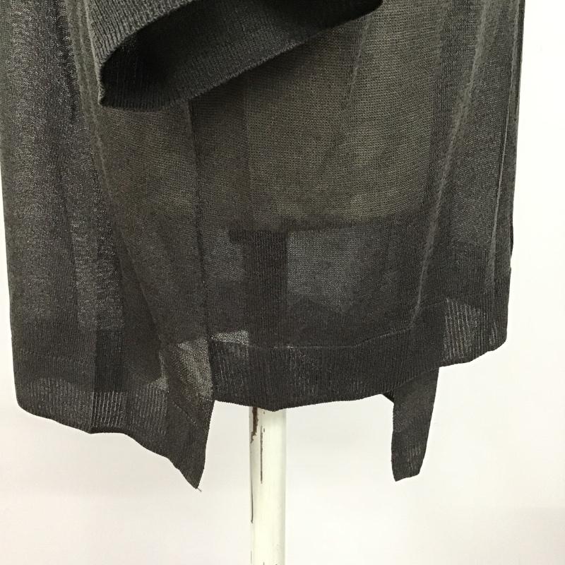 オズモーシス OSMOSIS カットソー 半袖 589240-999K 2WAYスリットニットプルオーバー 半袖カットソー シースルーカットソーOJM FREE 無地 チャコールグレー / チャコールグレー /  レディース USED 古着 中古 10095747
