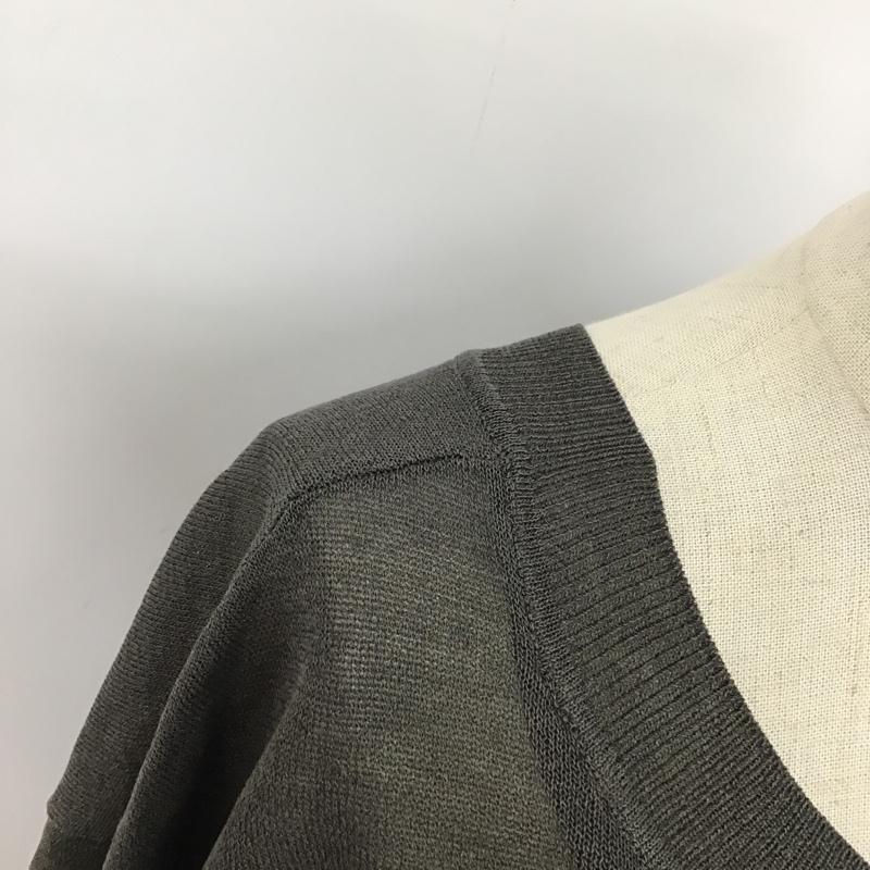 オズモーシス OSMOSIS カットソー 半袖 589240-999K 2WAYスリットニットプルオーバー 半袖カットソー シースルーカットソーOJM FREE 無地 チャコールグレー / チャコールグレー /  レディース USED 古着 中古 10095747