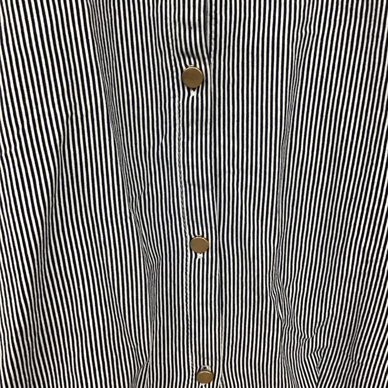 ビームス ハート BEAMS HEART カットソー 半袖 43-04-0690-213 スキッパーネックカットソー フリルカットソー 半袖カットソー ボーダーカットソー FREE ボーダー柄 白 / ホワイト / X 青 / ブルー /  レディース USED 古着 中古 10095749