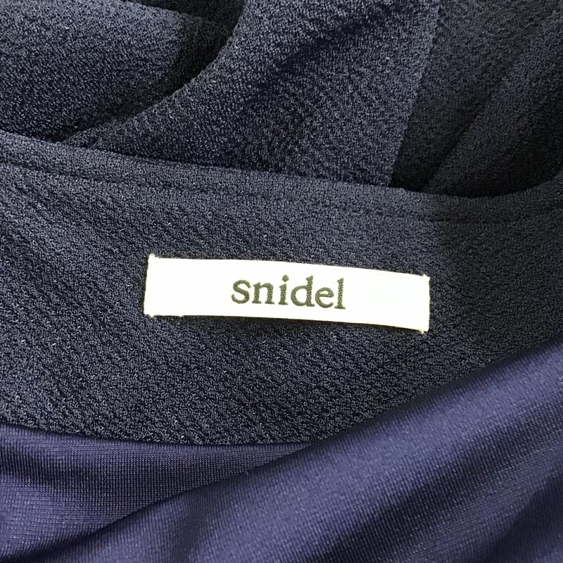 スナイデル SNIDEL ワンピース ミニスカート SWF0141128 ワンピース 半袖ミニワンピース フレアワンピース 1 無地 紺 / ネイビー /  レディース USED 古着 中古 10095754