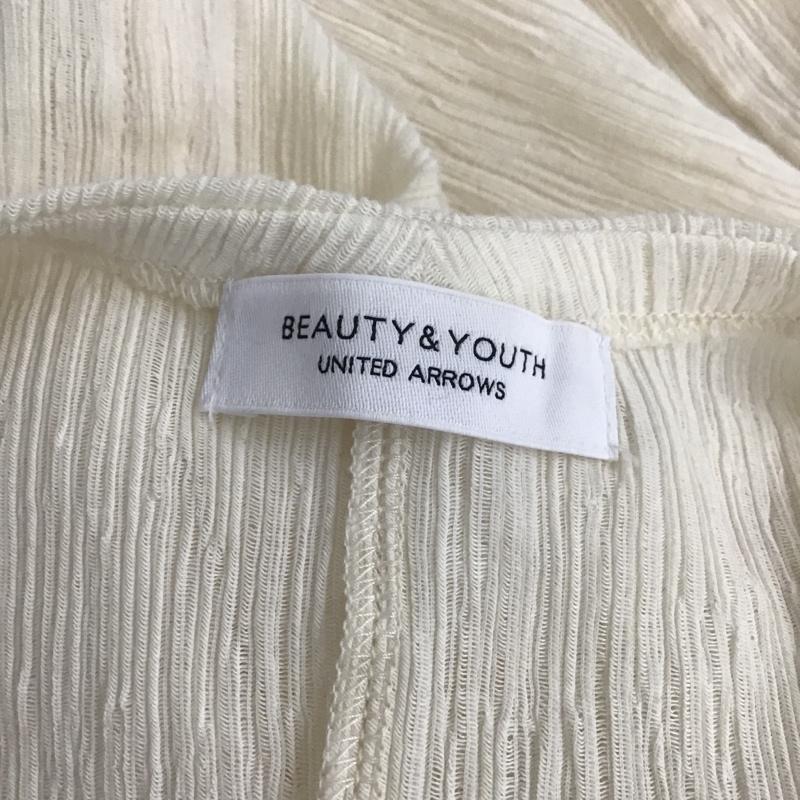 ビューティアンドユースユナイテッドアローズ BEAUTY&YOUTH UNITED ARROWS ワンピース ロングスカート 1626-225-3851 ワンピース ひざ丈 Vネック フレンチスリーブ ロングワンピース FREE 無地 アイボリー / アイボリー /  レディース USED 古着 中古 10095755