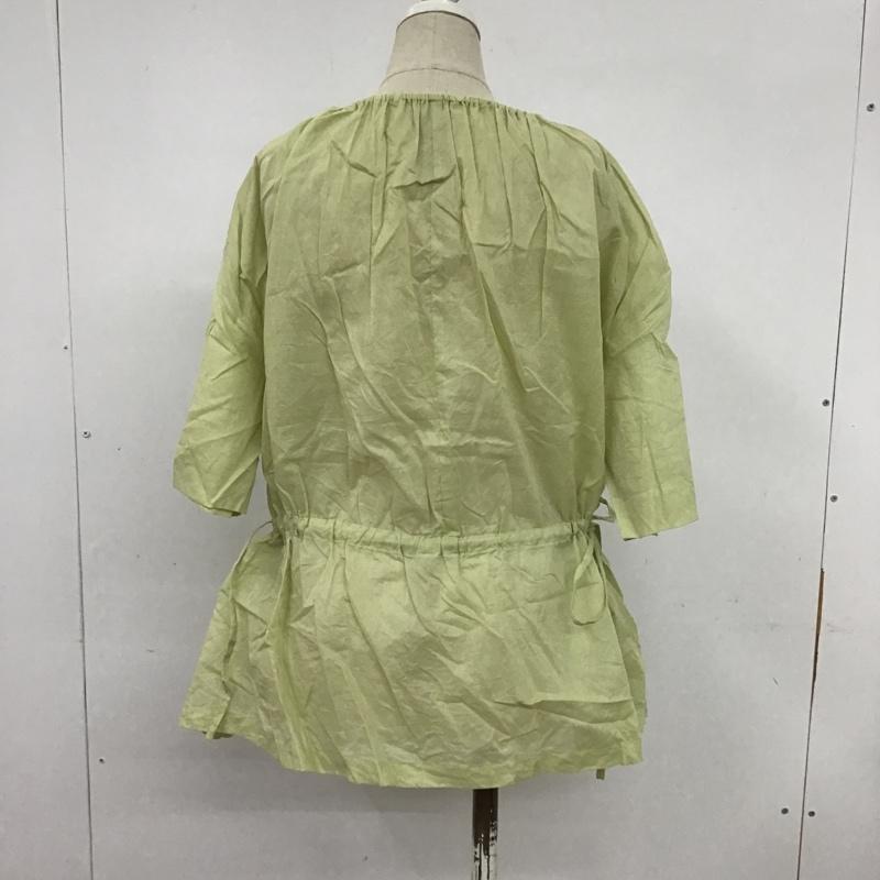 ケービーエフ KBF カットソー 半袖 KB05-23J100 ドロストギャザーブラウス 半袖カットソー 半袖ブラウス FREE 無地 緑 / グリーン /  レディース USED 古着 中古 10095756